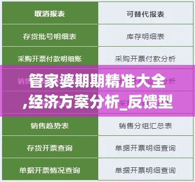 管家婆期期精准大全,经济方案分析_反馈型55.689
