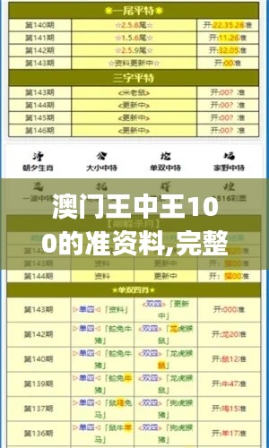 澳门王中王100的准资料,完整评估机制_W11.226