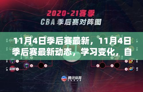11月4日季后赛最新动态，赛场励志故事见证自信成就梦想