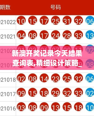 新澳开奖记录今天结果查询表,精细设计策略_至尊版34.908