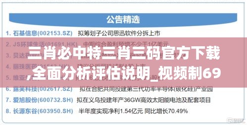 三肖必中特三肖三码官方下载,全面分析评估说明_视频制69.981