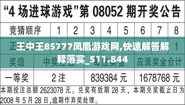 王中王85777凤凰游戏网,快速解答解释落实_S11.844