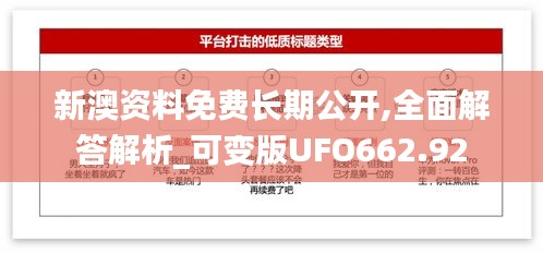 新澳资料免费长期公开,全面解答解析_可变版UFO662.92