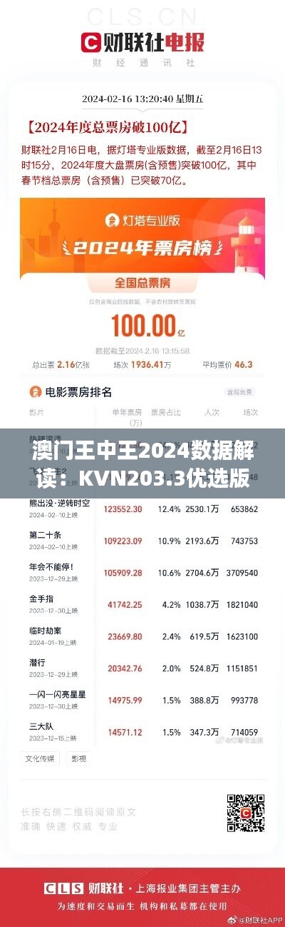 澳门王中王2024数据解读：KVN203.3优选版深度分析