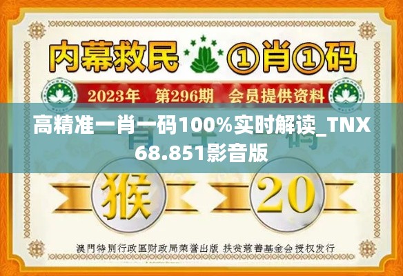 高精准一肖一码100%实时解读_TNX68.851影音版