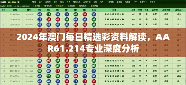 2024年澳门每日精选彩资料解读，AAR61.214专业深度分析