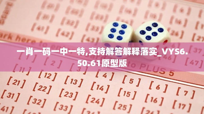 一肖一码一中一特,支持解答解释落实_VYS6.50.61原型版