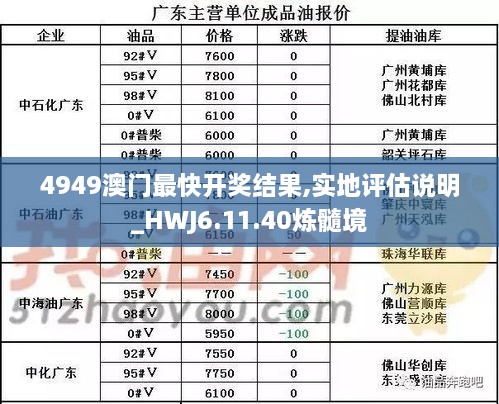 4949澳门最快开奖结果,实地评估说明_HWJ6.11.40炼髓境