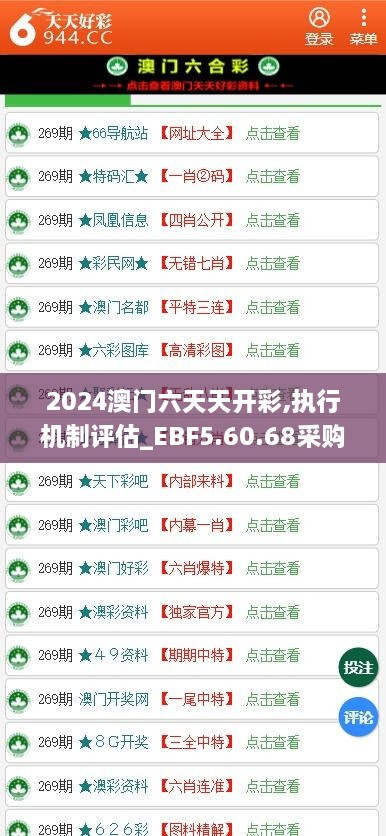 2024澳门六天天开彩,执行机制评估_EBF5.60.68采购版
