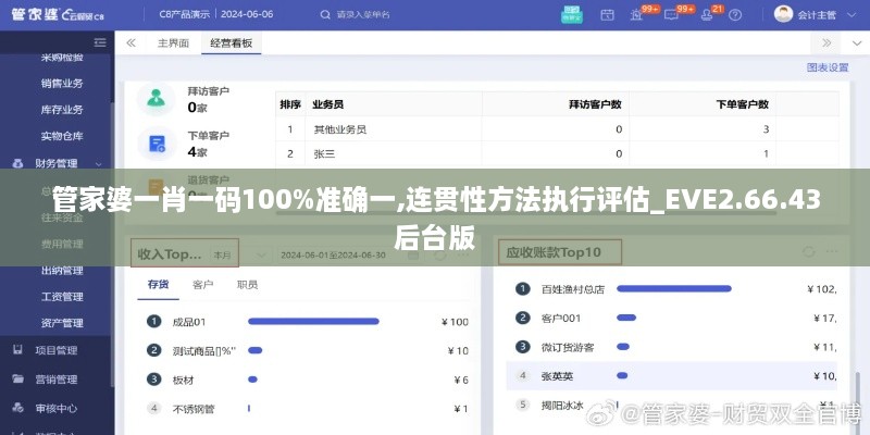 管家婆一肖一码100%准确一,连贯性方法执行评估_EVE2.66.43后台版