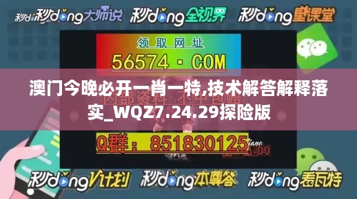 澳门今晚必开一肖一特,技术解答解释落实_WQZ7.24.29探险版