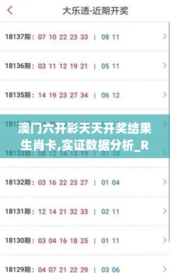 澳门六开彩天天开奖结果生肖卡,实证数据分析_ROZ6.24.69交互式版