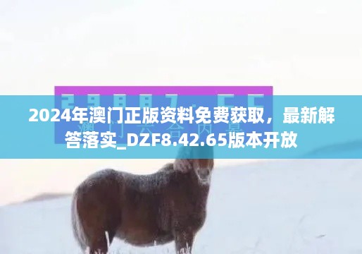 2024年澳门正版资料免费获取，最新解答落实_DZF8.42.65版本开放