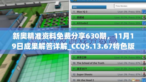 新奥精准资料免费分享630期，11月19日成果解答详解_CCQ5.13.67特色版
