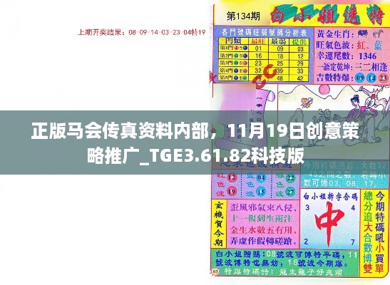 正版马会传真资料内部，11月19日创意策略推广_TGE3.61.82科技版