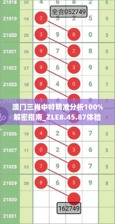 澳门三肖中特精准分析100%解密指南_ZLE8.45.87体验版