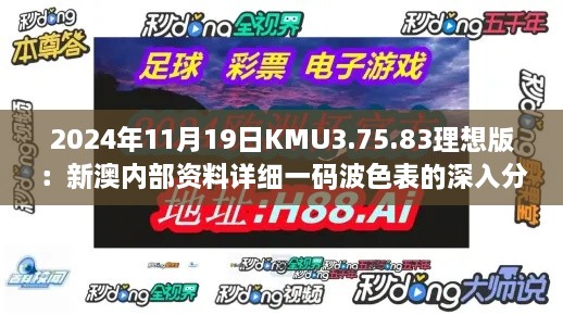 2024年11月19日KMU3.75.83理想版：新澳内部资料详细一码波色表的深入分析与解读