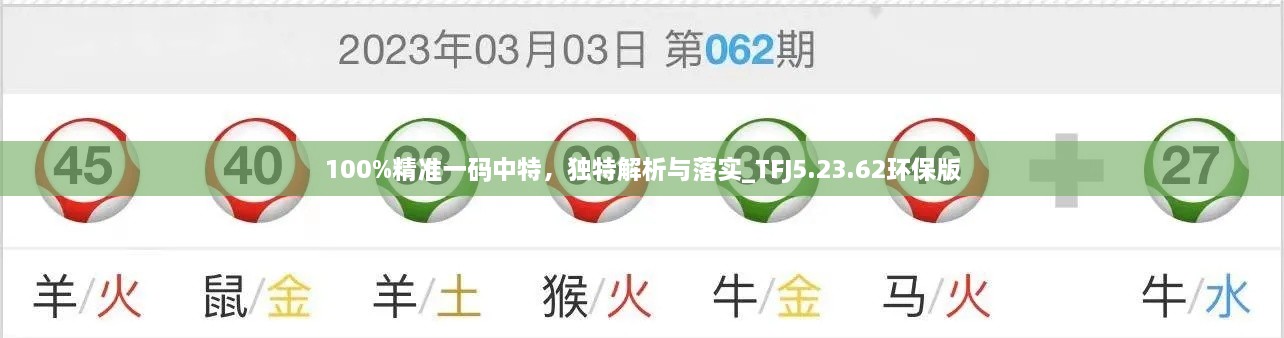 100%精准一码中特，独特解析与落实_TFJ5.23.62环保版