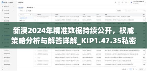 新澳2024年精准数据持续公开，权威策略分析与解答详解_KIP1.47.35私密版
