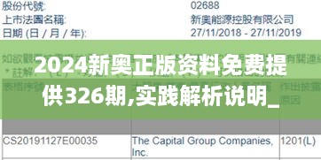 2024新奥正版资料免费提供326期,实践解析说明_WNR2.22.47交互式版