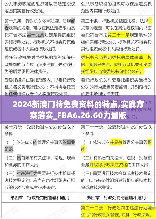 2024新澳门特免费资料的特点,实践方案落实_FBA6.26.60力量版