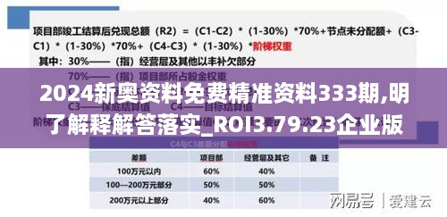 2024新奥资料免费精准资料333期,明了解释解答落实_ROI3.79.23企业版