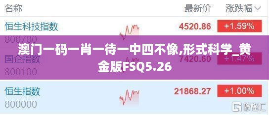 澳门一码一肖一待一中四不像,形式科学_黄金版FSQ5.26