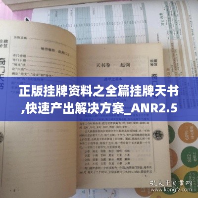 正版挂牌资料之全篇挂牌天书,快速产出解决方案_ANR2.57