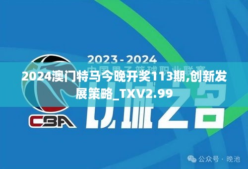 2024澳门特马今晚开奖113期,创新发展策略_TXV2.99
