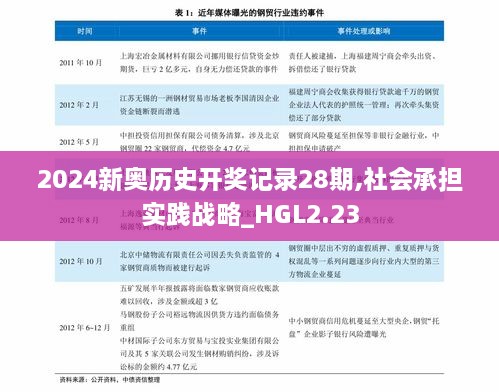 2024新奥历史开奖记录28期,社会承担实践战略_HGL2.23