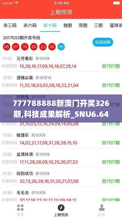 777788888新澳门开奖326期,科技成果解析_SNU6.64.27活现版