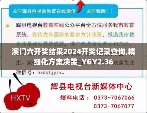 澳门六开奖结果2024开奖记录查询,精细化方案决策_YGY2.36