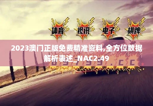 2023澳门正版免费精准资料,全方位数据解析表述_NAC2.49