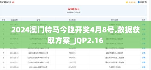 2024澳门特马今晚开奖4月8号,数据获取方案_JQP2.16