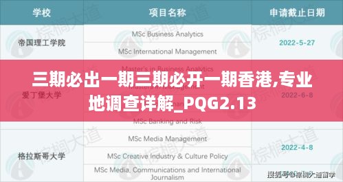 三期必出一期三期必开一期香港,专业地调查详解_PQG2.13