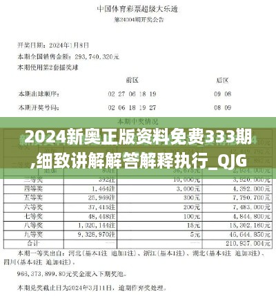 2024新奥正版资料免费333期,细致讲解解答解释执行_QJG2.38.87数线程版