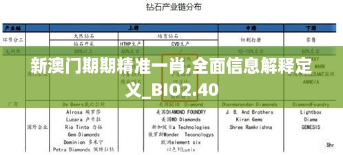 新澳门期期精准一肖,全面信息解释定义_BIO2.40