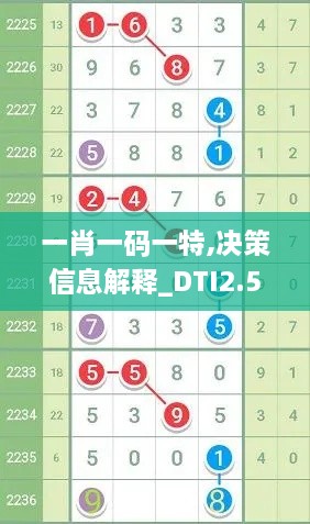 一肖一码一特,决策信息解释_DTI2.5
