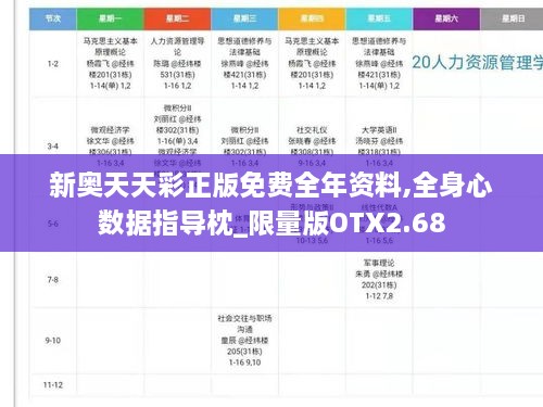 新奥天天彩正版免费全年资料,全身心数据指导枕_限量版OTX2.68