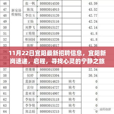 宜阳最新招聘速递，启程寻找心灵宁静之旅