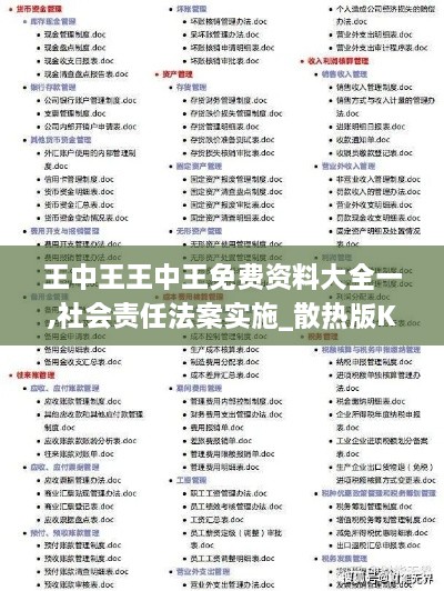 王中王王中王免费资料大全一,社会责任法案实施_散热版KIN2.86
