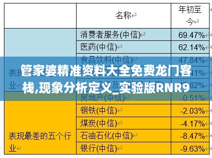 管家婆精准资料大全免费龙门客栈,现象分析定义_实验版RNR9.54