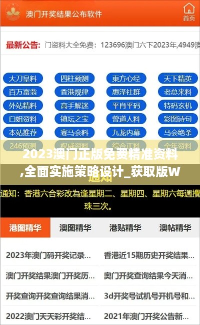 2023澳门正版免费精准资料,全面实施策略设计_获取版WJK9.91