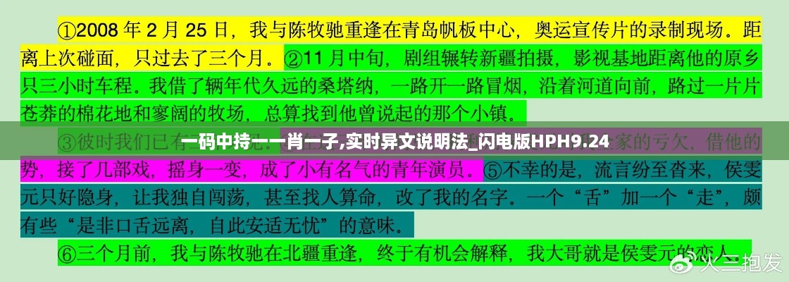 一码中持一一肖一子,实时异文说明法_闪电版HPH9.24