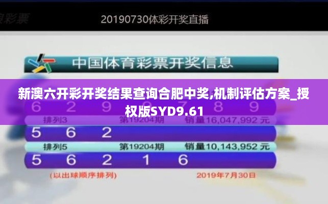 新澳六开彩开奖结果查询合肥中奖,机制评估方案_授权版SYD9.61