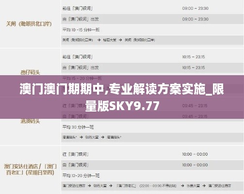 澳门澳门期期中,专业解读方案实施_限量版SKY9.77