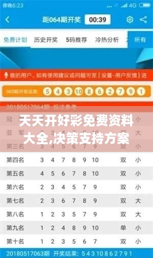 天天开好彩免费资料大全,决策支持方案_体验版CWT9.99