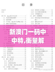 新澳门一码中中特,衡量解答解释落实_DP83.796-7