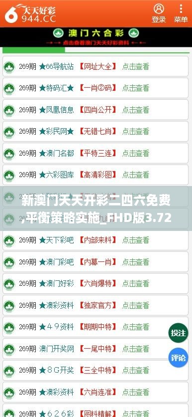 新澳门天天开彩二四六免费,平衡策略实施_FHD版3.726