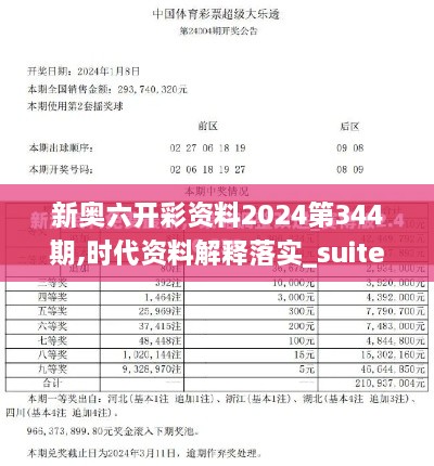 新奥六开彩资料2024第344期,时代资料解释落实_suite4.595